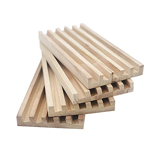 Wooden Domino Trays/Racks Set of 8 Mexican Train Domino Trays/Racks Double 12 Tiles Holders Rack Domino Tiles Holders Domino Wood Holder【 Dominoes not Included】