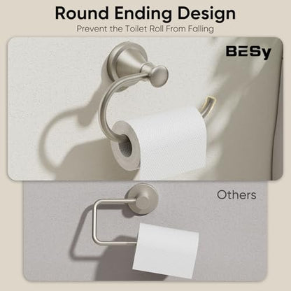 Toilet Paper Holder Wall Mount Bathroom Tissue Holder Brushed Nickel | Pivoting Tissue Roll Holder, High Quality Stainless Steel Hand Towel Ring Rustproof, Bathroom Accessories,Toilet Storage