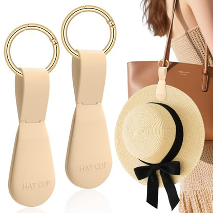 Fikoksol Magnetic Hat Clip for Travel, Silicone Hat Holder for Bag & Beach | Strong Magnet Carrier for Tote, Hand Free Hat Purse Hook for Vacation Essential Accessory, Stylish Hat Hanger as Gift Idea