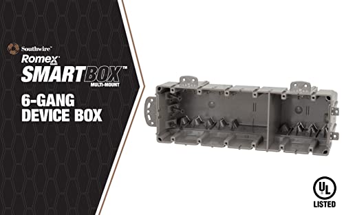 Southwire MSB1G One Gang Device Box with Depth Adjustable, Heavy Duty 42lb
