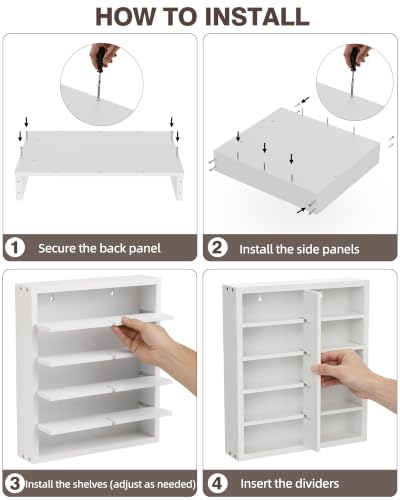 TJ.MOREE 10-Pair Sunglasses Organizer Display Case for Wall Eyewear Holder