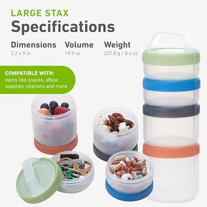 Stax Modular Storage System - Food-Safe 4-Piece St... (Spectrum | Plastic)