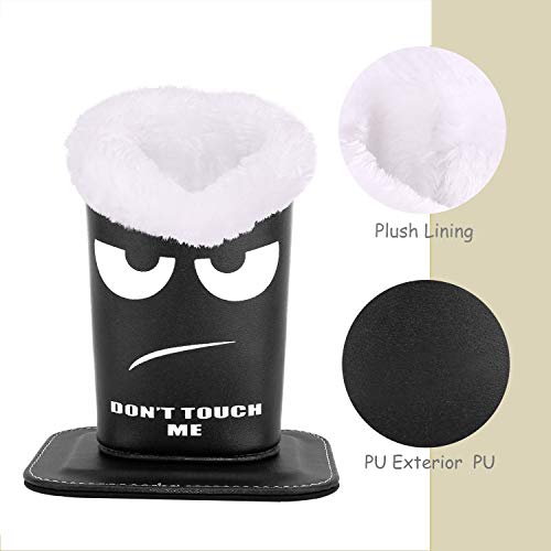 MoKo Eyeglasses Holder, Modern Velvet Plush Lined PU Leather Household Magnetic Holder Protective