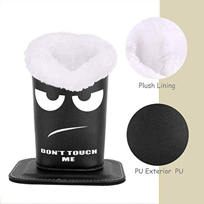 MoKo Eyeglasses Holder, Modern Velvet Plush Lined PU Leather Household Magnetic Holder Protective