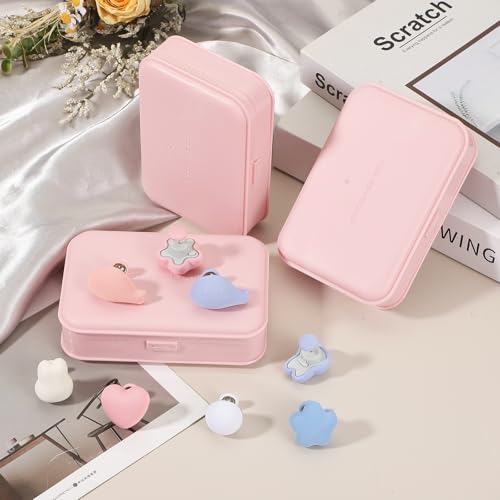 uxcell 20 Pcs Duvet Cover Pins to Hold Comforter Inside, Duvet Clips with Soft Fabric Material for Quilt Cushions Curtains, Light Pink (Heart)