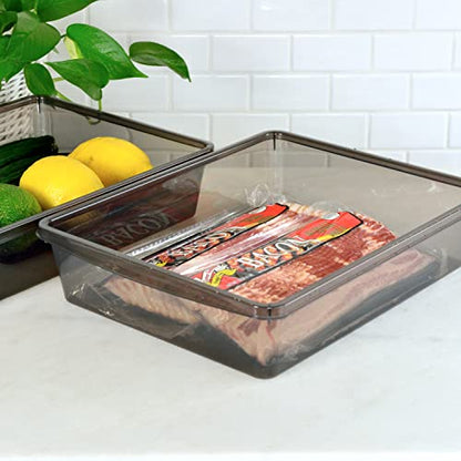 3 Pack 1.3 Gallon Food Storage Containers, Plastic... (Plastic)