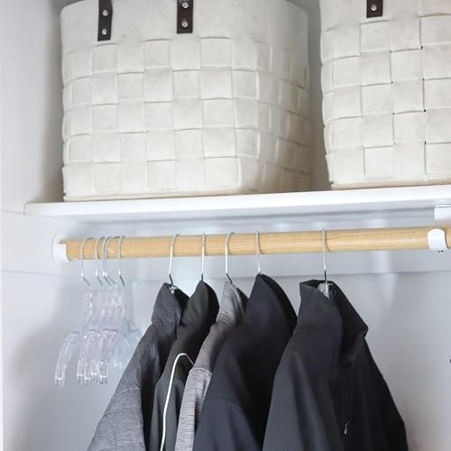 DEILSY™ Clear Plastic Hangers 12 Pack Durable Plastic Shirt Hangers | Versatile clear hangers, plastic hanger with swivel hook, hangers for shirts, dresses, coats, pants and blouses.