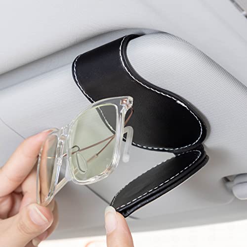 Car Sunglass Holder, Eyeglass Holder Fit BMW X1 X3 X7 X5 X6 1 3 5 6 Series Z4 7 M Series, Sunglass Hanger Mount for Car Sun Visor, Interior Accessories, Black