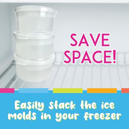 Hawaiian Shaved Ice Premium Freezer Molds with Lids, 3-Pack
