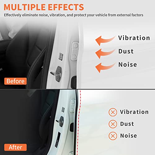 26 Feet Rubber Edge Trim Weather Stripping, BISOTHAI Self-Adhesive Rubber U Channel Edge Trim for Car Doors, Hatches, and Glass, Steel Plates, Easy Cut to Size(Black)