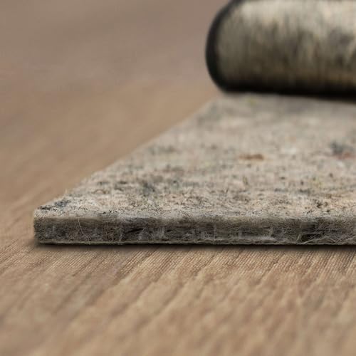 Mohawk Home Non Slip Rug Pad 2' x 16'- 1/4" Thick Felt + Latex Rubber Gripper - Dual Surface Cushion for Hardwood, Carpet, Tile Floors, Made in USA