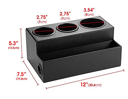 Hair Dryer Holder Hair Tool and Styling Organizer, Bathroom Countertop Blow Dryer Organizer, Vanity Storage Stand for Accessories, Makeup, Toiletries (Black) – MK154C