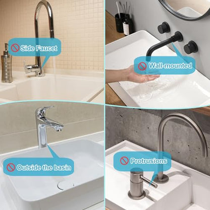 Derlights 33 inch Sink Splash Guard Mat, Silicone...