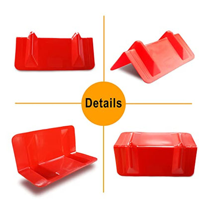 ENJ 20 Pack Flatbed Edge Protectors for Cargo Loads Corner Protectors Flatbed Used Together with Webbing to Protect Cargo, Red | Corner Protectors Flatbed Used Together with Webbing to Protect Cargo, Red