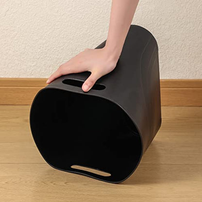 Small Trash Can, 3.5 Gallon Slim Garbage Can Plast... (Black | Plastic)