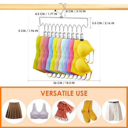Pants Hangers Space Saving with Clips,Closet Organizers and Storage,20 Non-Slip Rubber Clips Metal Legging Organizer for Jeans Skirt Home Essentials,Dorm Room Essentials for College Students Girls Guy