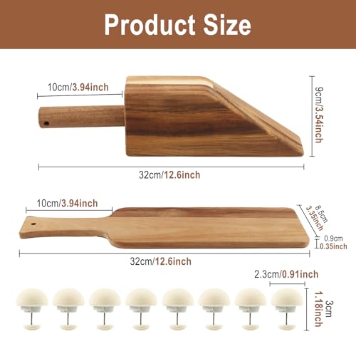 Mattress Lifter & Bed Making Tool Set, Wooden Wedge Lever with Sheet Tucking Tool & 8 Sheet Fasteners, Bedding Helper for Seniors, Caregivers and Housekeepers