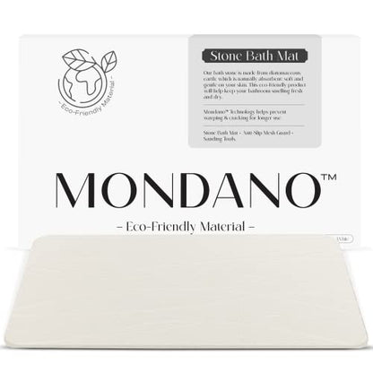 Stone Bath Mat, Quick Dry Non Slip Diatomaceous Earth Shower Mat | Non-Slip, Quick Drying, Super Absorbent Bath Mat; Absorbs 150% Weight in Water; Diatomaceous Earth Kitchen & Dish Drying Mat