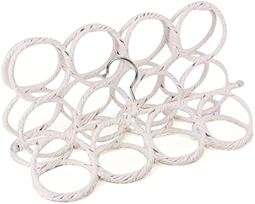 Tosnail Pack of 2 Scarf Hanger Holder Organizer Space Saver for Tie, Belt, Scarves, Socks - White