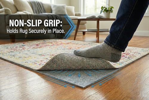Rugs.com - 13 Ft Runner Everyday Performance Rug Pad 1/4" Thick Felt & Non-Slip Backing Perfect for Any Flooring Surface