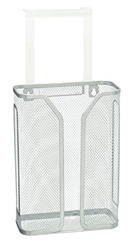 Deco Brothers Over The Cabinet Door Grocery Bag Holder, Silver
