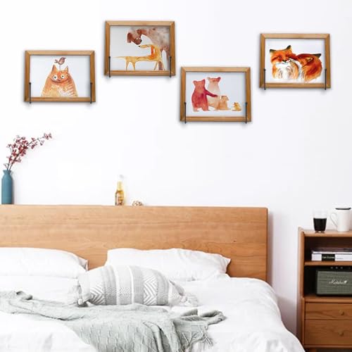 7.87 inch Large Plate Stands for Display, Wall Mou... (2 Pcs Black | Metal)