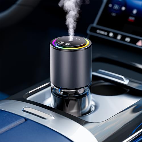 Car Air Freshener Diffuser,Smart Car Air Freshener 150ml Capacity for 6 Months,RGB Music Syncing Light,Auto On/Off,Suitable for Cars,Offices (Cologne)