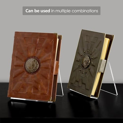 2 Pack Acrylic Book Display Holder, 6x9 inch A5 Letter Size, Clear Easel Base Stand Vinyl Record Rack for Display Album, CD, Magazine, Postcard, Picture, Plate, LP Cover, Artworks, Phone, Tablet