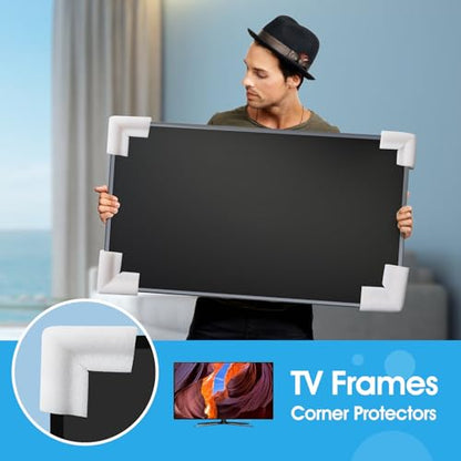 36 Pcs Thickened Foam Corner Protectors for TV,Picture,and Mirror Frames,moving supplies and packing materials for picture boxes,shipping supplies for book corner