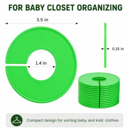 ZOOFOX 80 Pieces Closet Dividers for Hanging Clothes, Colored Clothing Rack Dividers, Round Closet Separator for Home or Clothing Store