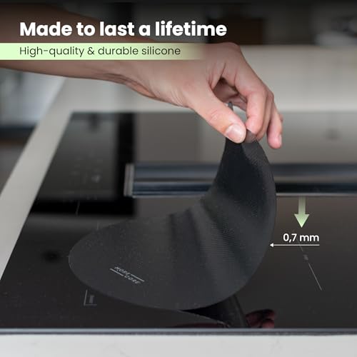 Induction Cooktop Protector Silicone Mat Hob Cover 5 Pieces | Kitchen essentials: silicone mats protect induction cooktops from scratches, spills & heat damage.