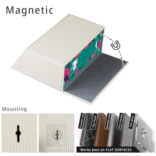 Hand Towel Cover/Holder Suitable for Kleenex Disposable Paper Hand Towels | PU Leather Tissue Box Cover, Wall-Mounted Modern Hand Towels Dispenser for Dining Room, Kitchen, Bathroom, Home Decor