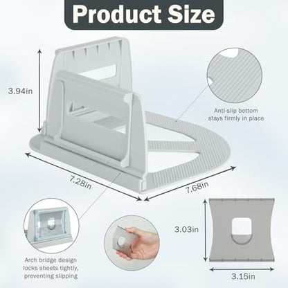 VOOWO Bed Sheet Holders For Corners - Bed Lock Sheet Holder Keep Sheets Firm & Tight, Heavy Duty Fitted Sheets Corner Holders, Mattress Corner Clips Bedsheet Gripper For King Queen Size Beds, Set of 4
