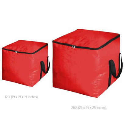 Extra Large Cube Moving Bags (Black, 25"x25"x25") | Heavy Duty, Water-Resistant, Foldable, For Clothes, Bedding, Blankets & Pillows, Reusable Alternative to Moving Boxes