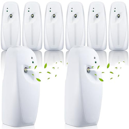 Uiifan 8 Pcs Automatic Air Freshener Spray Dispenser 8.27 x 3.15 x 3.15 Inch Wall Mounted Automatic Air Freshener Dispenser Mist Adjustable Fragrance Aerosol Spray Sprayer for Room