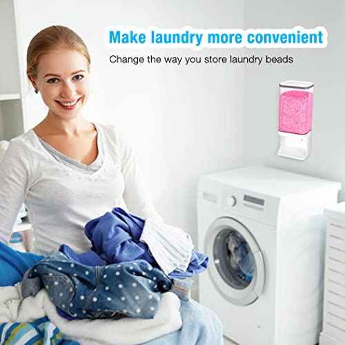 Laundry Detergent Dispenser, Wall Mounted Laundry Beads Dispenser for Scent Booster Beads, Stain Remover Powder, Bath Salts, Rice, Beans Grain and Dry Food, Laundry Scent Booster Container