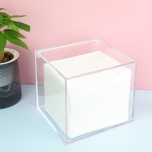 Disposable Face Towel Holder Storage Box Acrylic Facial Towels Container