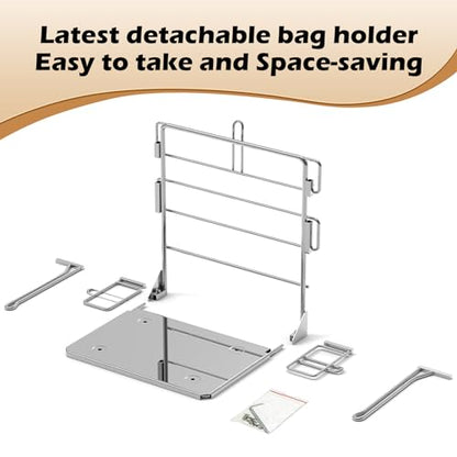Grocery Bag Holder - Plastic Bag Organizer, Detachable Metal Shopping Bag Holder for Grocery Store & Business