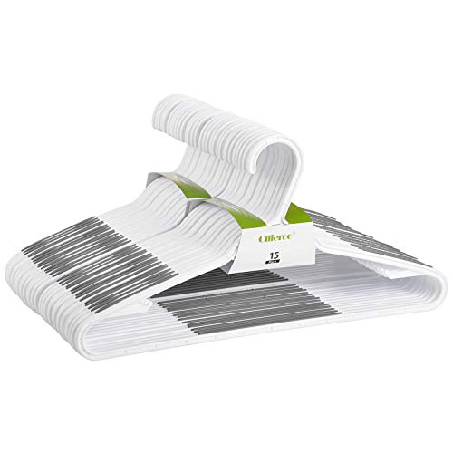 Plastic Clothes Hangers 30 Pack, Non Slip Coat Han... (30 Count | Gray | Plastic)