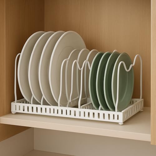 White Plate Stacker for Inside a Cabinet – Expanda... (white | Alloy Steel)
