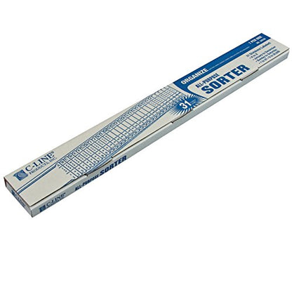 C-Line All-Purpose Document Sorter, 2.5 x 23.5 Inch, Blue (30526)