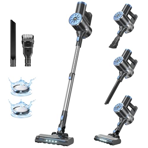 VIPSUN Cordless Vacuum Cleaners for Home, 40KPA, 50Mins, Self-Standing | Stick Vacuum Cordless Rechargeable with LED Screen for Pet Hair, Carpet, Hardwood Floor, Lightweight Vacuum suitable for dorm