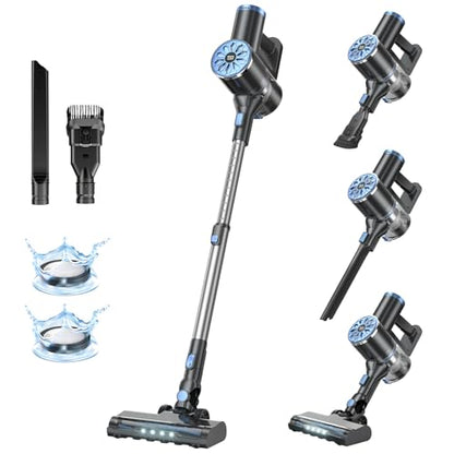 VIPSUN Cordless Vacuum Cleaners for Home, 40KPA, 50Mins, Self-Standing | Stick Vacuum Cordless Rechargeable with LED Screen for Pet Hair, Carpet, Hardwood Floor, Lightweight Vacuum suitable for dorm
