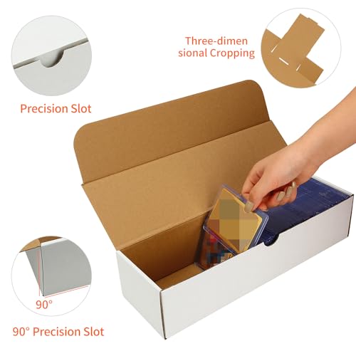 4-Pack • 3200-Count Trading/Gaming Card Box – Fits Toploaders & Sports Cards – Heavy-Duty Cardboard Organizer