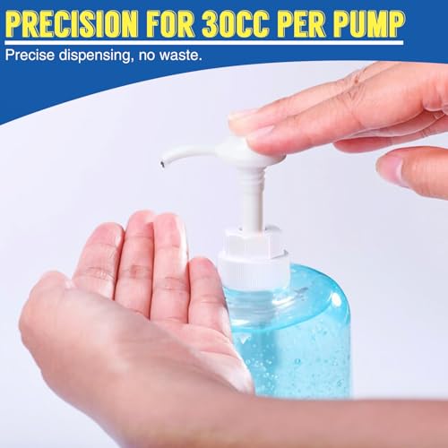 4 Pcs 38-400 1 oz 5 Gallon Pump Dispenser with 50cm Extended Tube | Pump for Large Gallon Bucket, Cap to Avoid Dripping, Great for Shampoo, Conditioner, Bleach Liquid, Laundry, Detergent, Oil