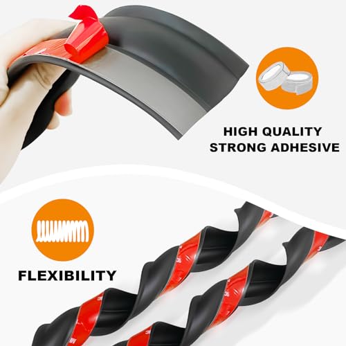 Universal Garage Door Threshold Seals Bottom Rubber Replacement, weatherproofing Garage Door Weather Stripping with Nails (20ft)