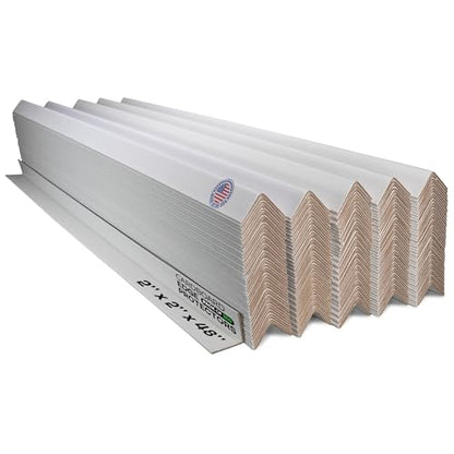 2” x 2” x 48” Cardboard Edge Protector (Pack of 20... (200 Count | White | Cardboard)