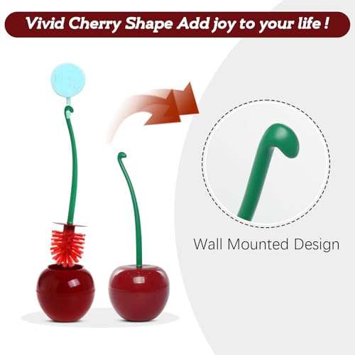 Creative Toilet Brush with Holder Bowl&Long Handle...