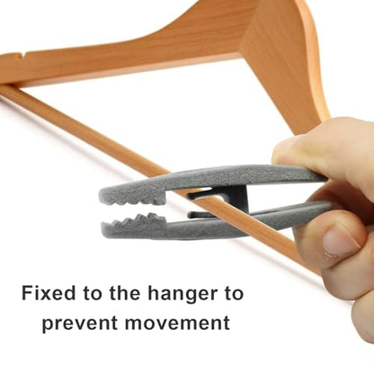 Velvet Hanger Clips, Gray, 40 PCS | Non-Slip Flocked Clips, For Pants, Skirts, Suits, Shirts, Socks