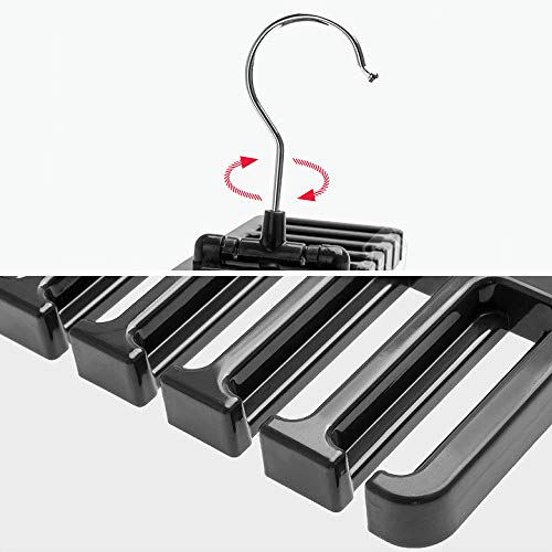DIOMMELL 2 PCS Belts Rack, Storage Organizer, Hanger, Holder - Closet tie Racks Hangers Sturdy for Men Women, Black